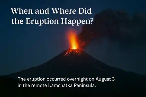 When and Where Did the Eruption Happen?