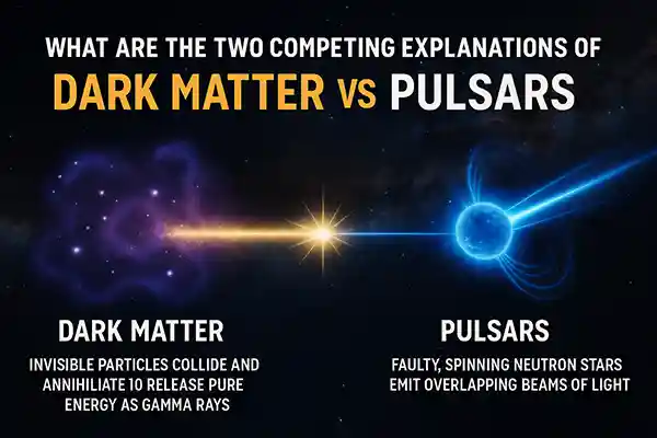 What Are the Two Competing Explanations of Dark Matter vs Pulsars?